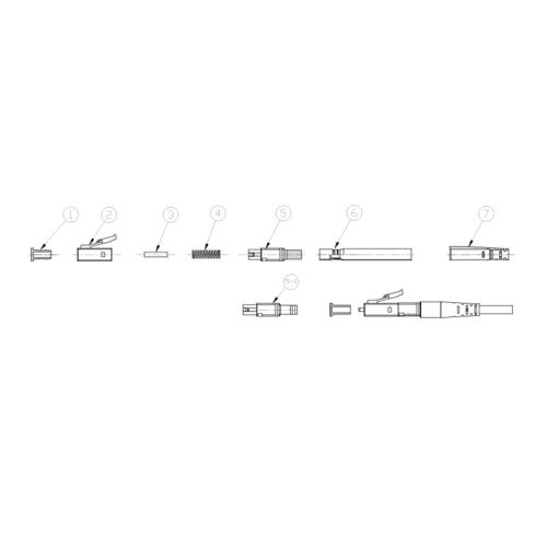 LC-terminalsets voor glasvezelconnectoren met UL94 V-0 en IEC61754-20