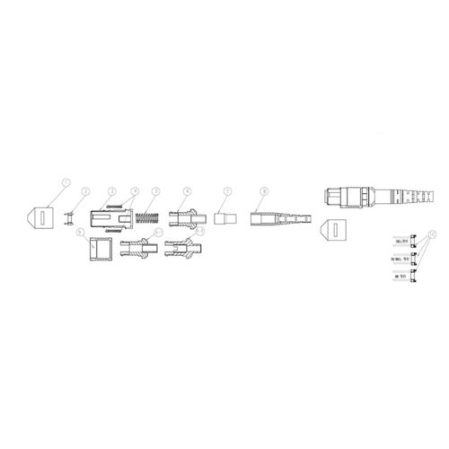 MPO Connector glasvezel kits voor springkabel met verschillende soorten