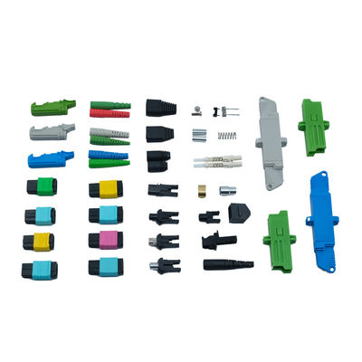 Goede prijs 16 24 Core MPO Connector 3.0mm Boot Multimode mTP Optical Fiber Connector Kits online